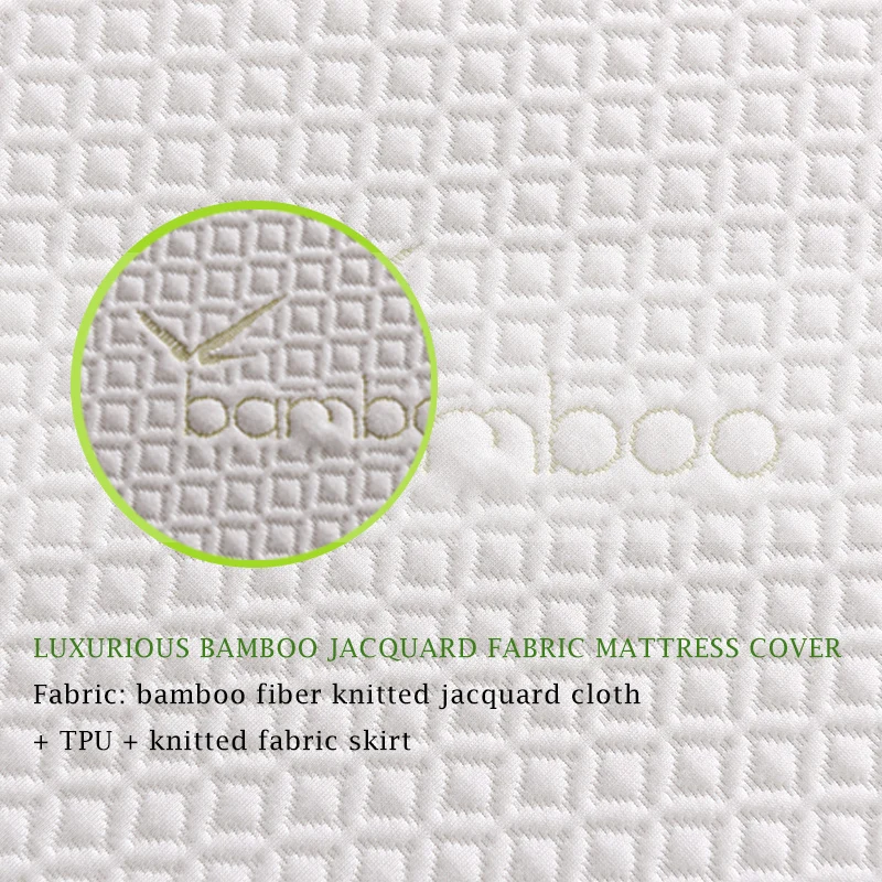 LFH бамбуковый жаккардовый коврик для матраса с защитой от клещей вязаный