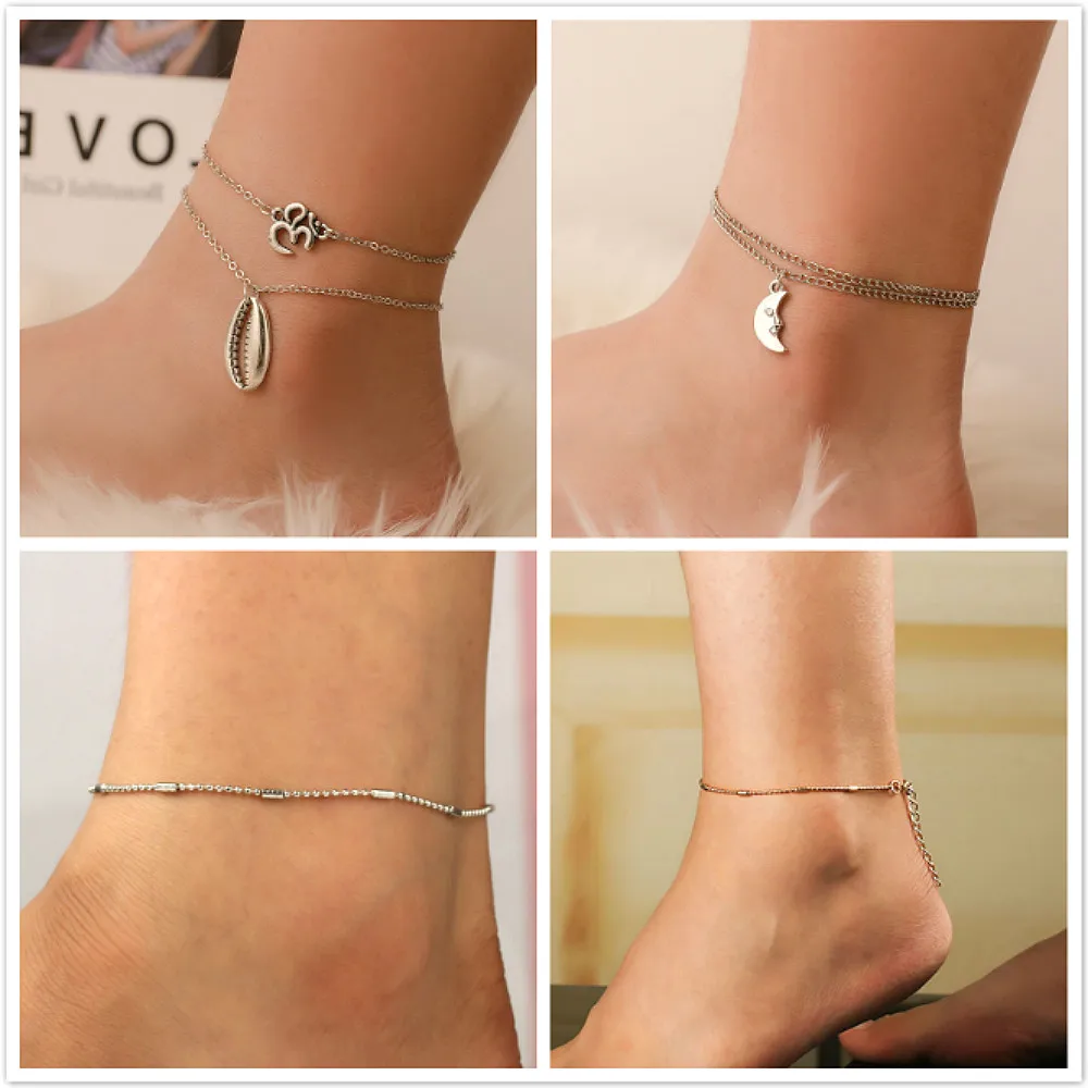 Женские ножные браслеты с подвеской в виде морской звезды новые на ногу камнями и