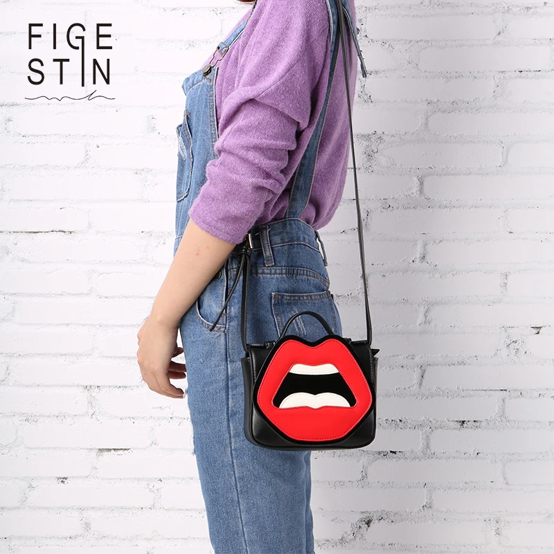 FIGESTIN женские сумки через плечо из ПУ кожи Черный Белый Мини Топ-ручка сумка