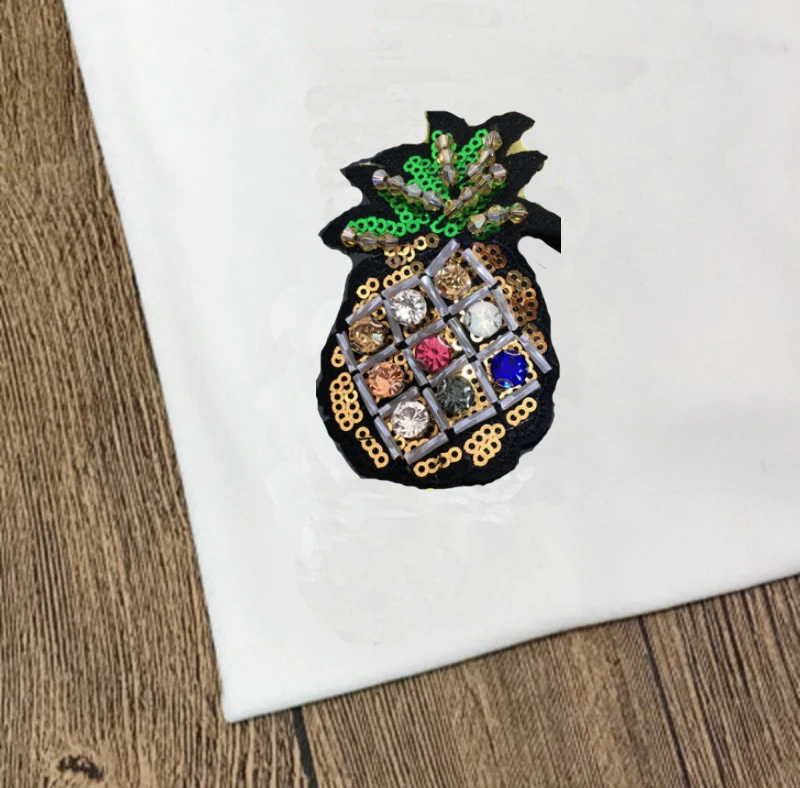 1 шт. стразы ананас крест леденец бусины патчи для одежды швейная аппликация