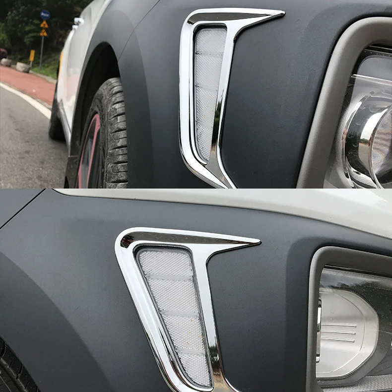 JY 2 шт. ABS Боковой габаритный фонарь крышка автомобиля Стайлинг крышка аксессуары для hyundai Kona