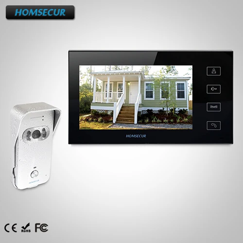 HOMSECUR 7 &quotпроводной видео и аудио умный дверной звонок + Серебряная камера для