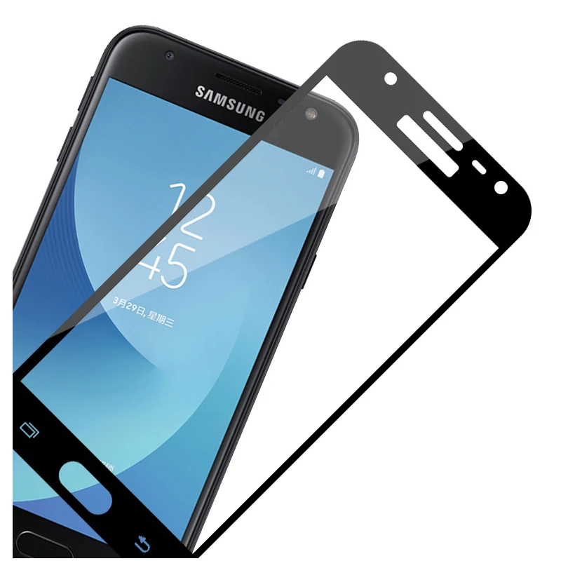 Закаленное стекло премиум класса 75 шт./лот 2.5D для Samsung Galaxy J3 J5 J7 Pro 2017 полноэкранная