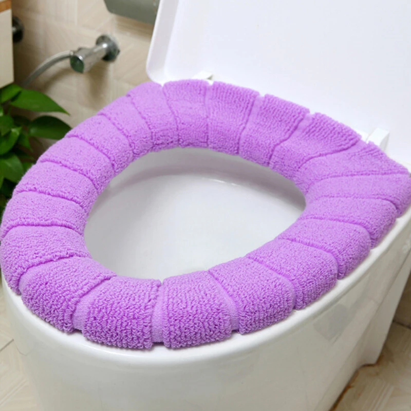 Горячая Распродажа удобные бархатные Чехлы для унитаза кораллового цвета ванной