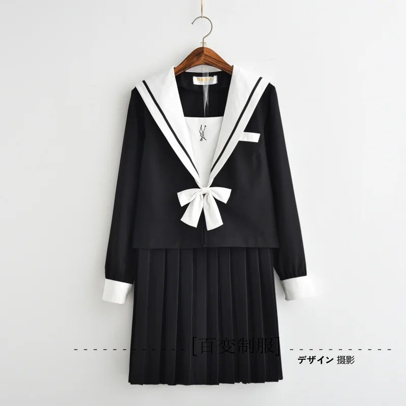 

JK sailor suit embroidery autumn and winter long-sleeved Japanese style uniform school uniform class college wind suit