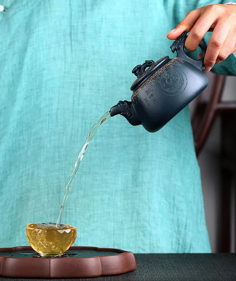 Китайский чайный сервиз фарфор чайный сервиз Исин Глина чайник Цзы-Ша чайник 400 мл Новое поступление высокое качество с подарочной коробкой безопасная упаковка
