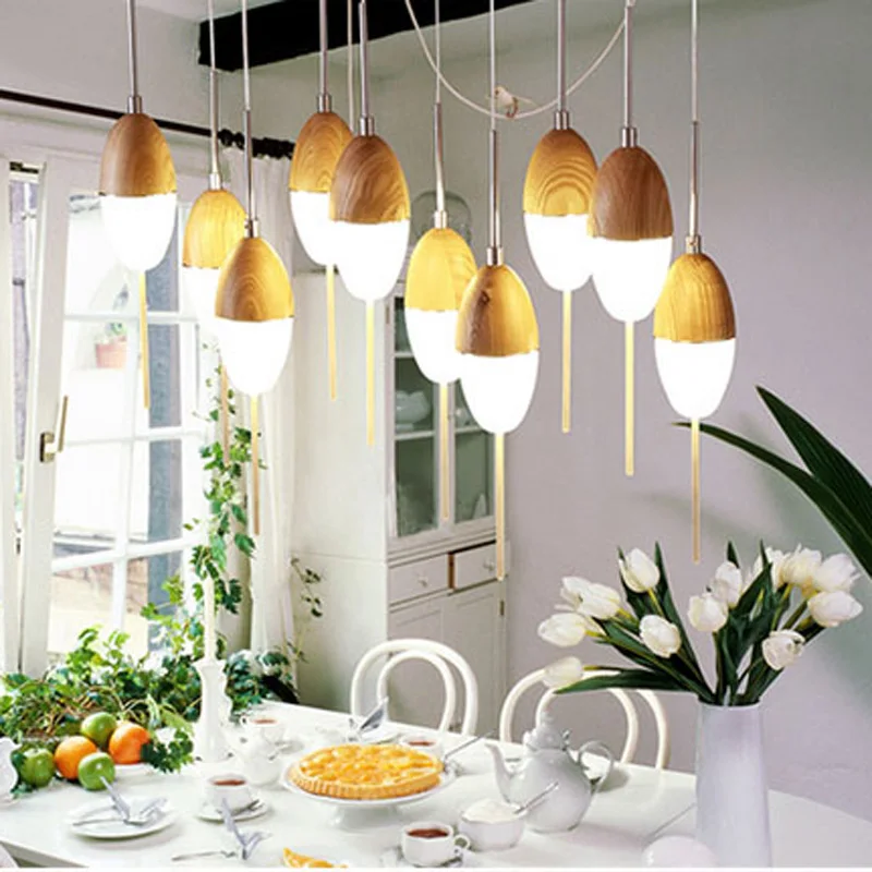 Скандинавский droplight LED Яйцо стекло 10 ламп винтажный подвесной светильник из