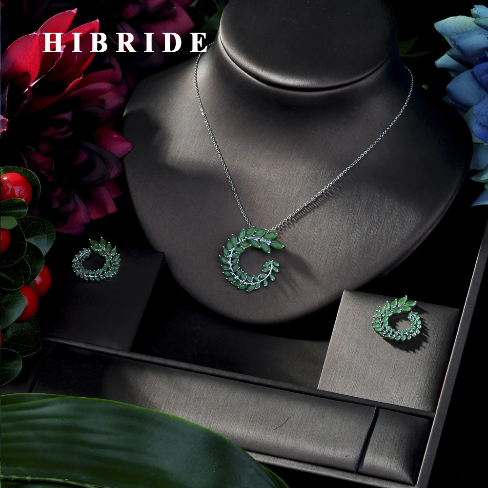 

HIBRIDE Wedding Jewelry Sets ,Cubic Zircon Bridal Earrings Necklace sets,Promotion,Nickel Free, Factory price N-193