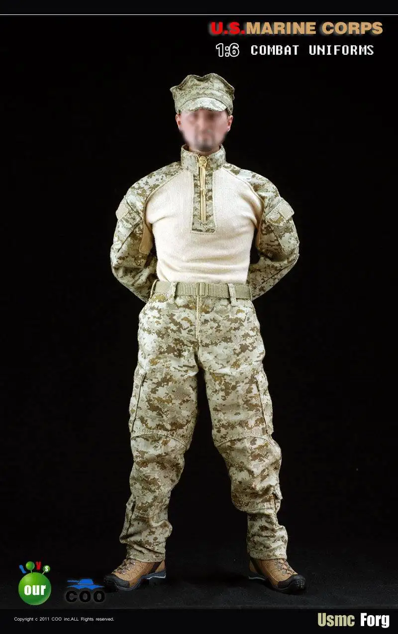 

Фигурка в масштабе 1/6, Одежда для куклы, мужская униформа USMC для экшн-фигурки 12 дюймов, аксессуары для кукол не включают куклу, обувь и другие предметы No1472