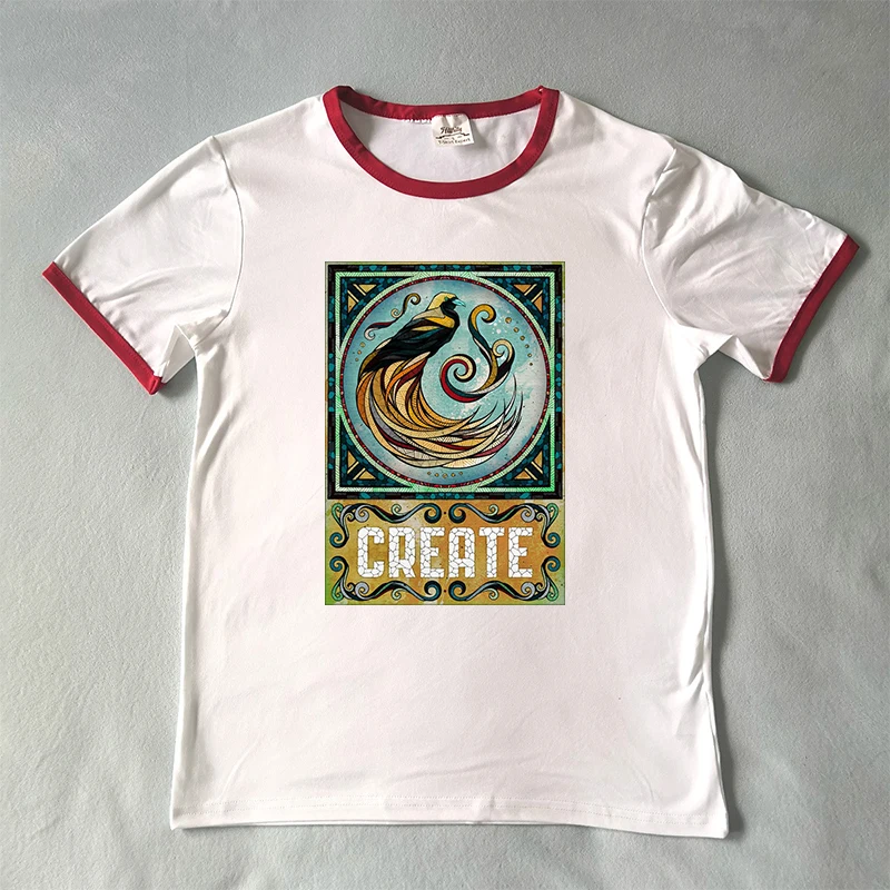 Hillbilly птица ВПО создать нравственный Graphic Tee Для женщин короткий рукав шею