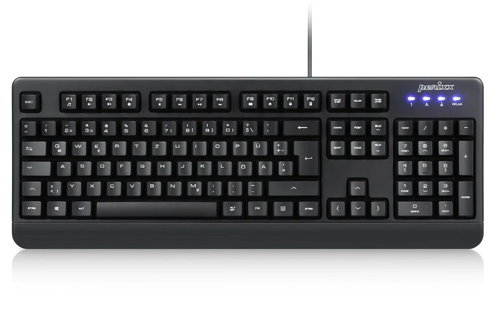 Perixx PERIBOARD-517-водостойкая клавиатура IP 65 USB Проводная эргономичная водостойкая, Пылезащитная, моющаяся домашняя Офисная Клавиатура