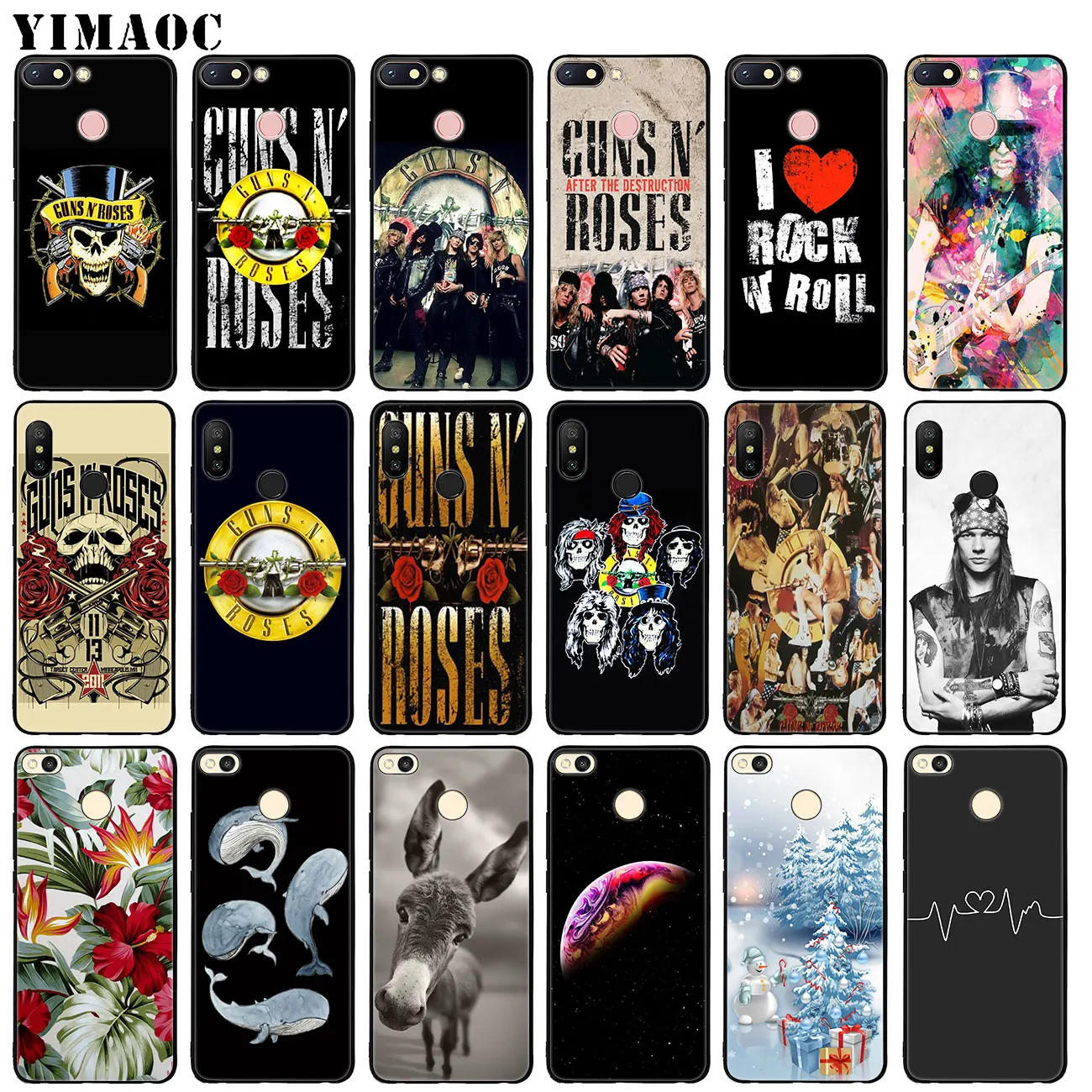 Мягкий силиконовый чехол YIMAOC GUNS N'ROSES Axl для Xiaomi Redmi K30 K20 Note 8 8T 7 5 6 Pro Mi с черным