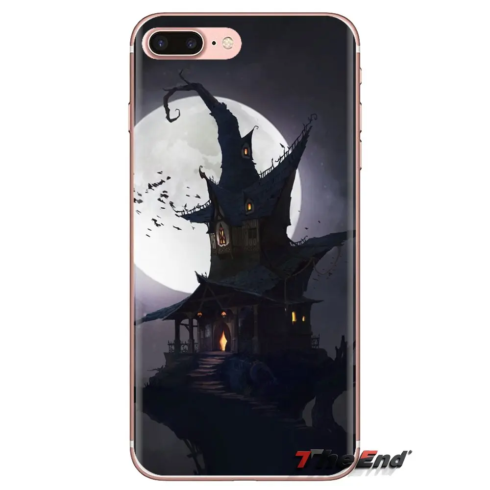 For LG G3 G4 Mini G5 G6 G7 Q6 Q7 Q8 Q9 V10 V20 V30 X Power 2 3 K10 K4 K8 2017 Halloween Mansion Mysterious Reaper TPU Shell Case |
