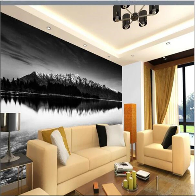 3d обои для фотосъемки с изображением снежного горного озера Современная