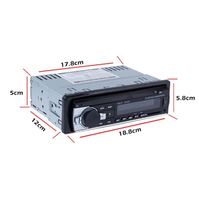 Автомобильное радио miniJSD520 12V Bluetooth стерео в тире 1 Din FM Aux вход поддержка Mp3/MP4 USB MMC WMA