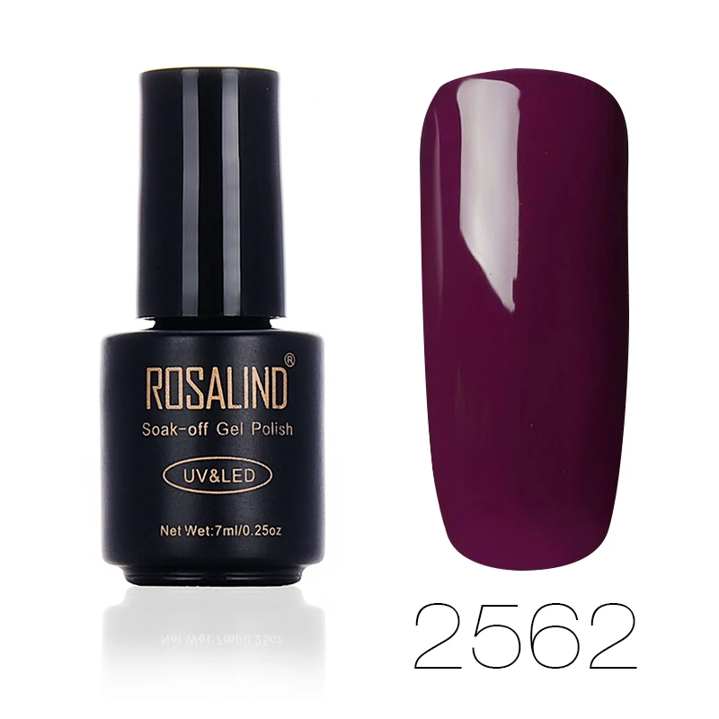 2562 ROSALIND кофе цвета 7 мл; Гель-лак для ногтей лак УФ светодиодный ЛАМПА Маникюр дизайн ногтей почти без аромата длинные-стойкий Гель-лак - Цвет: 2562