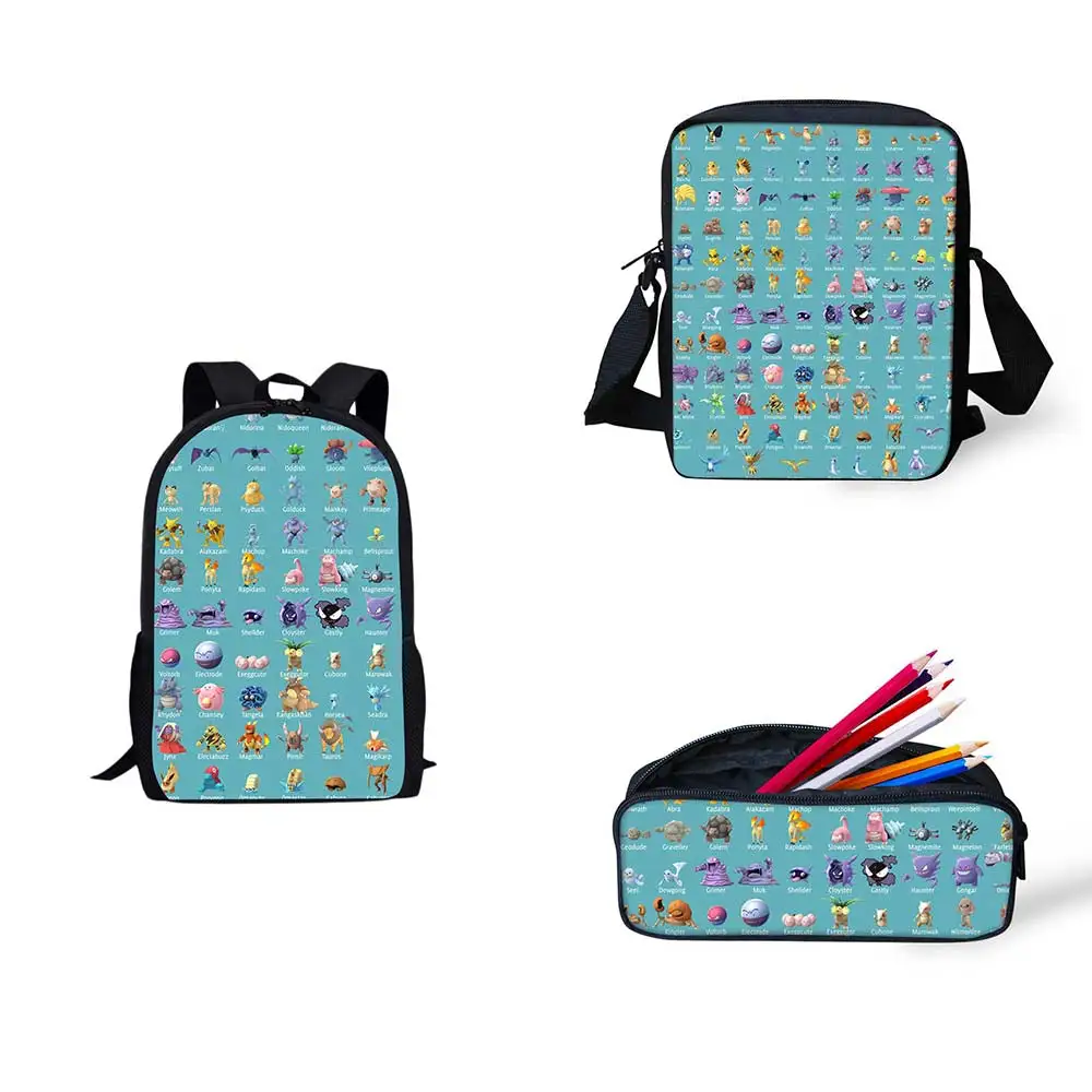 3 шт./компл. 3D повседневный рюкзак с мультяшным принтом детские школьные сумки