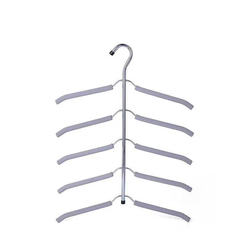 gray 53x40cm 1 шт. галстук ремень вешалка-держатель Флокированный нескользящий шарф шаль одежда отделка вешалка Organzier нержавеющая сталь вешалка для брюк - Цвет: gray 53x40cm