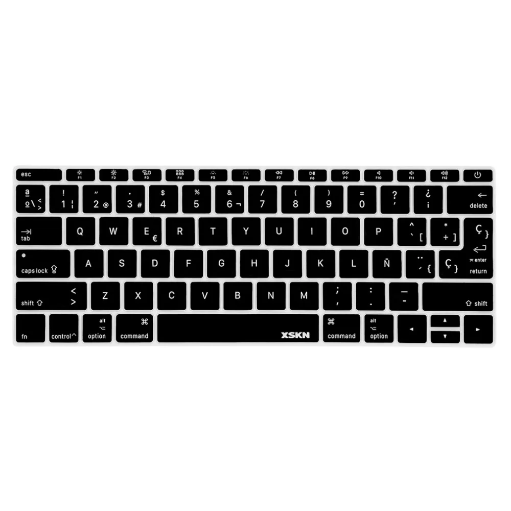 Чехол с испанской клавиатурой XSKN для нового Macbook Pro 13 A1708 (Плоская Клавиша без