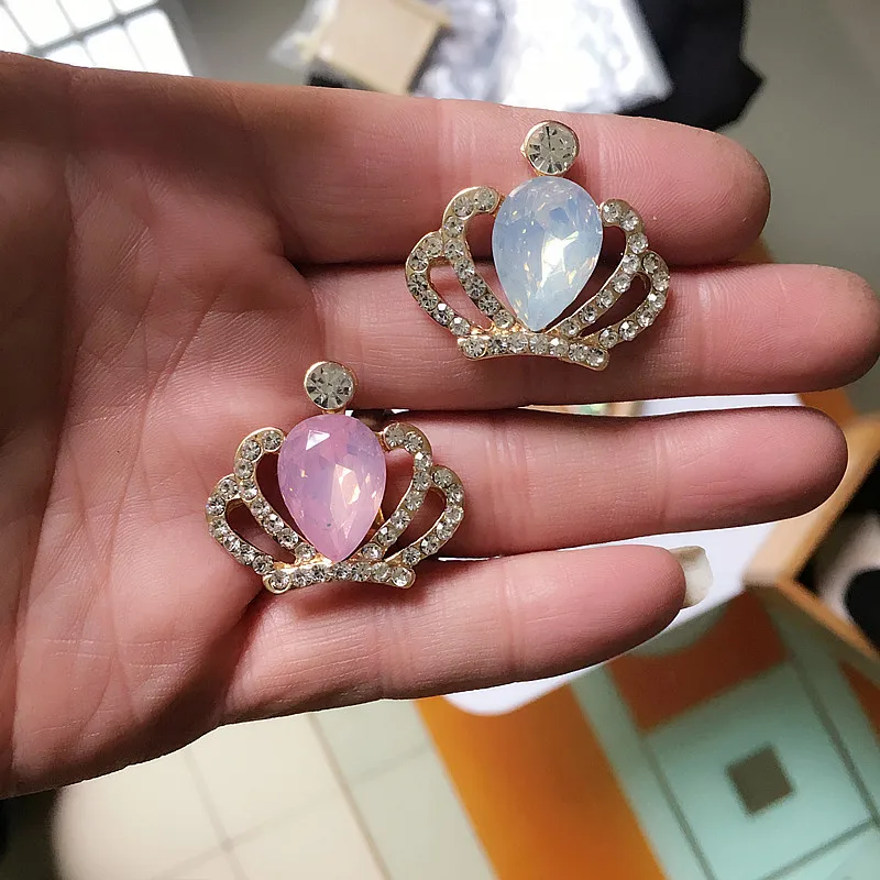 Набор из 5 штук Модные Бриллианты имитация камня корона пуговица сделай сам