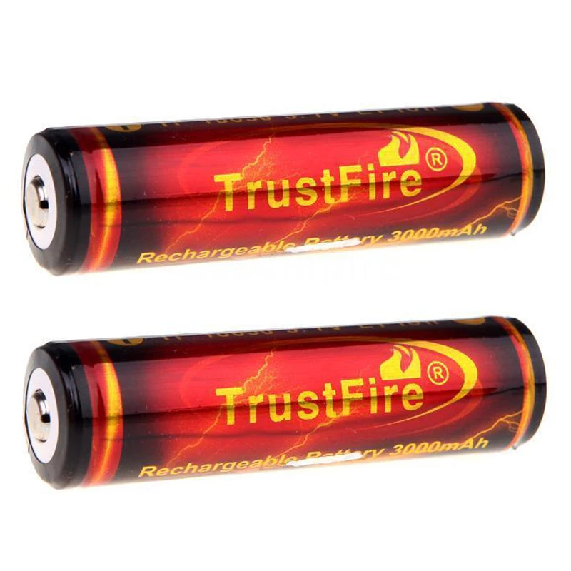 TrustFire 4x качественная защищенная PCB 18650 3,7 V 3000mAh аккумуляторная батарея