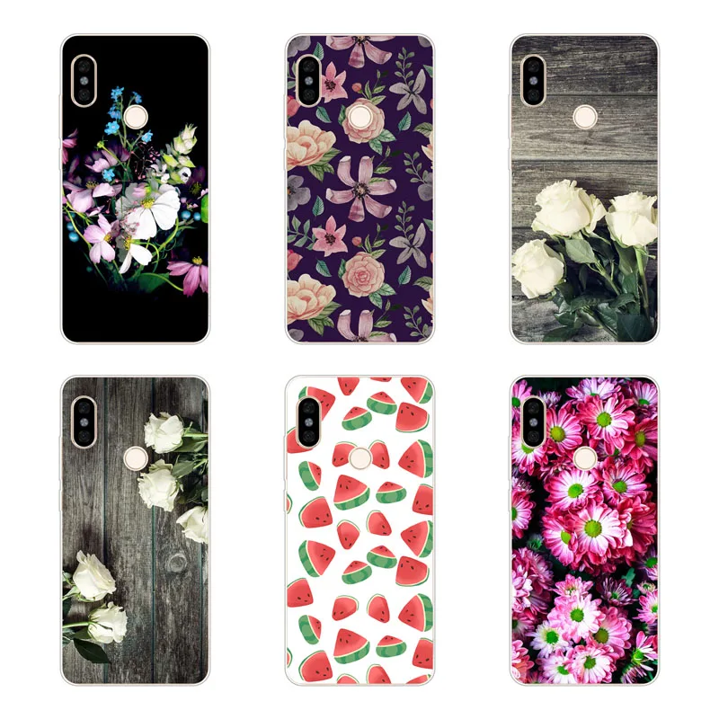 xiaomi redmi note 5 pro Case Silicon Popular flowers Painting Soft TPU Back Cover for Protect Phone cases shell |