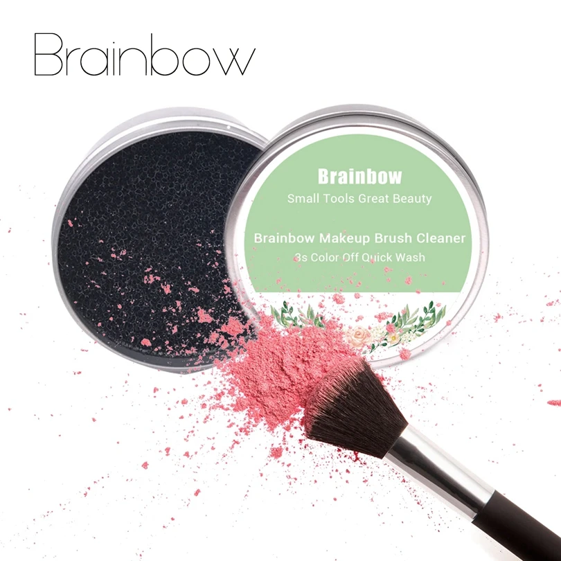 Быстросохнущая Кисть для макияжа Brainbow спонж удаления косметики цвет от кисти