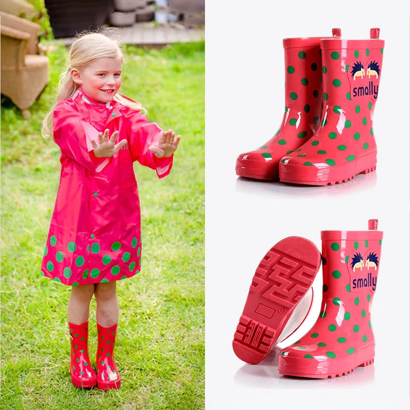 Детские резиновые сапоги новая модель 2019 высокие дождевые для девочек и