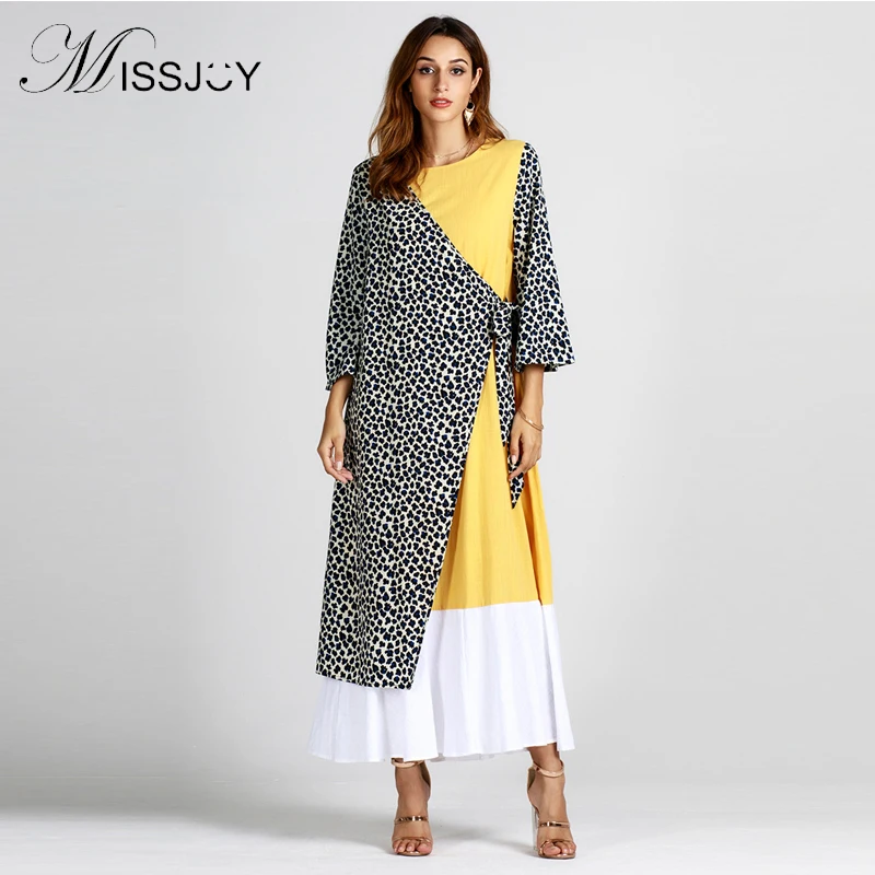MISSJOY 2018 кимоно Макси турецкие вечерние платья открытое Абая Леопардовый принт
