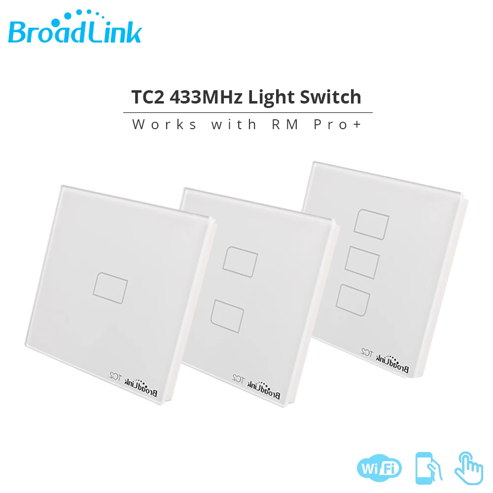 Broadlink выключатель света TC2 1Gang US EU UK AU настенный Smart Remote 3G 4G Wifi переключатель