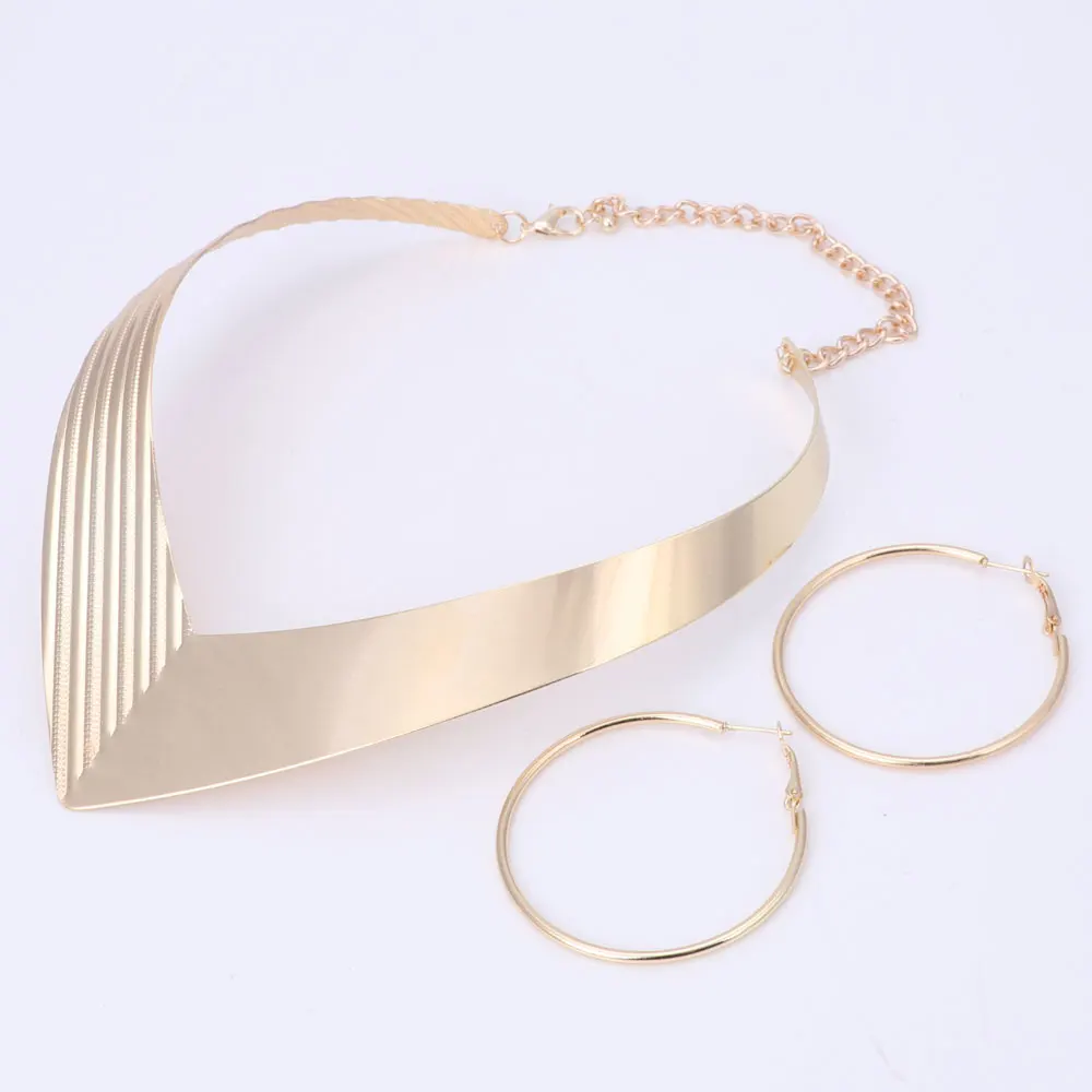 Женский ювелирный комплект из колье и серёг нержавеющей стали 316L|necklace shirt|earring