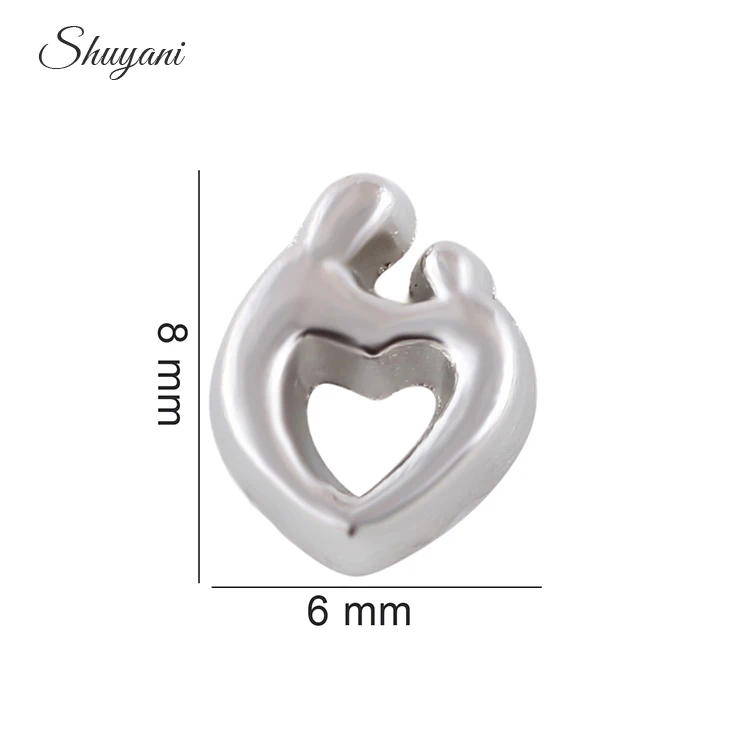 Винтаж Одежда для малыша любящее сердце плавающей медальон очарование подходит