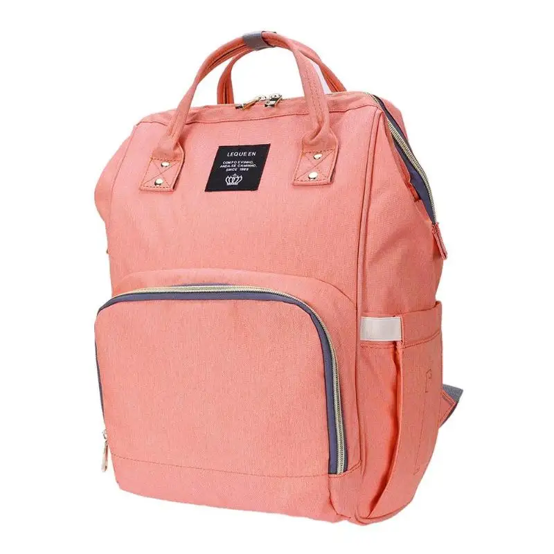 USB Charging Maternity Nursing Bags USB Port Mummy Diaper Bag Pure Color Baby Nappy Backpack Waterproof Mother Travel Handbags