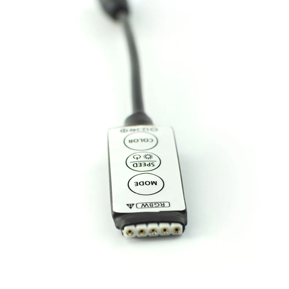 DC12V 3 ключа Мини RGBW светодиодный контроллер Диммер с блоком питания постоянного