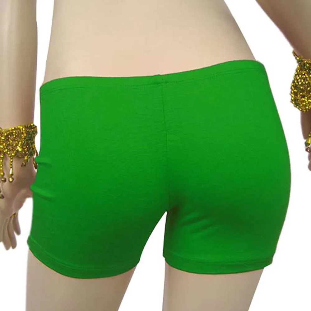 dark green Женские короткие штаны для йоги, спортивное безопасное нижнее белье, обтягивающие леггинсы для танца живота, 14 цветов - Цвет: dark green