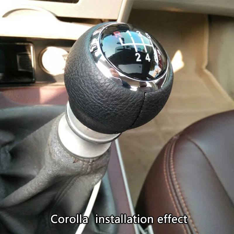 6 скоростей ручная автомобильная коробка передач рукоятка для рычага переключения передач палка головка для Toyot RAV4 для Camry для Vios Corolla натуральная кожа