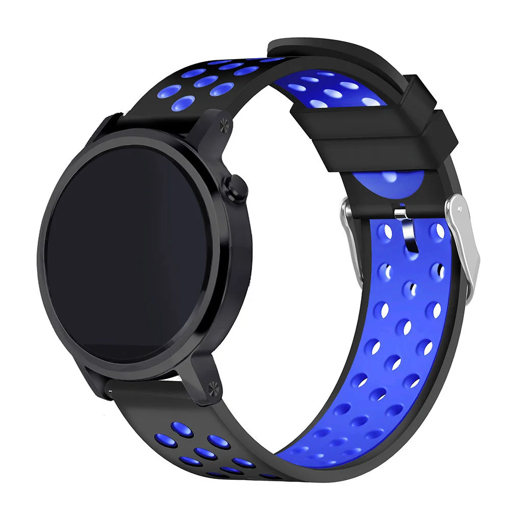 DAHASE Breathable Dual Colors Soft Silicone Strap for Huawei Smart Watch 2 Sport Band 20mm / 1st Bracelet 18mm | Наручные часы