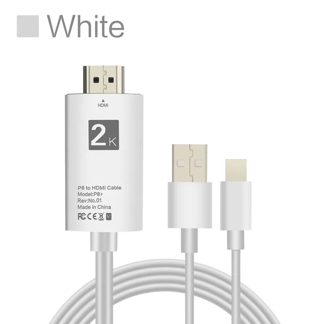 Кабель-адаптер для Apple Lightning/HDMI адаптер Iphone/Ipad/Hdtv/проектора HD 1080P Тип C | Электроника