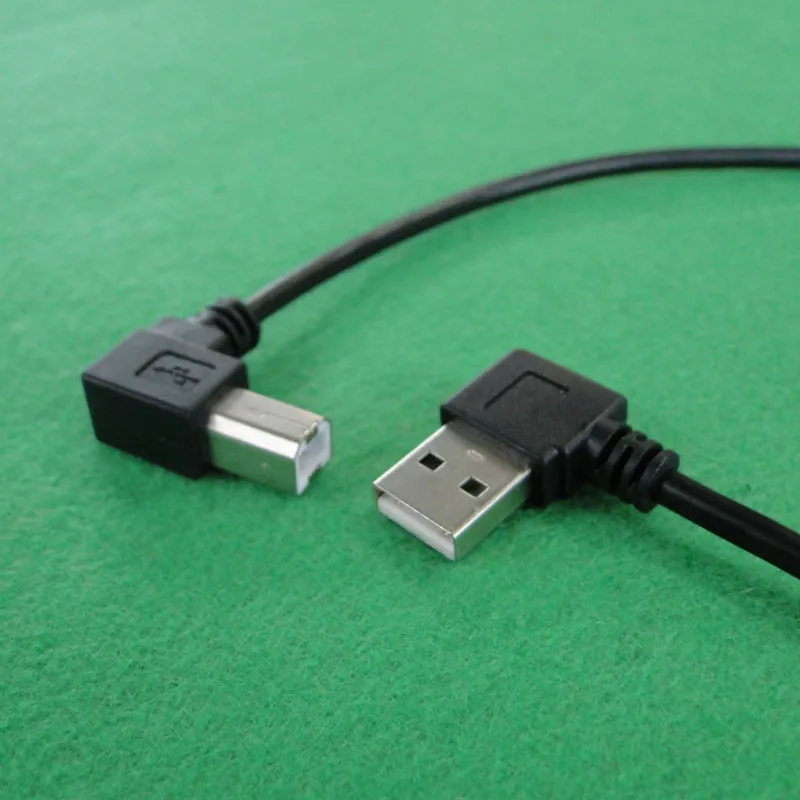 Высокое качество USB 2 0 A male left 90 градусов локоть к B принтер сканер линия передачи