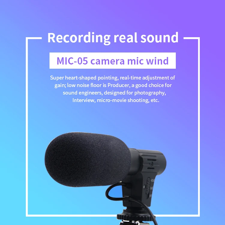 FELYBY MIC-05 Профессиональные DSLR конденсаторные интервью с микрофоном видео Запись микрофон записывающая видеокамера Filmmaking