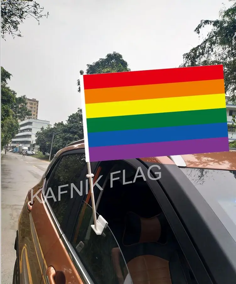 KAFNIK 30*45CMAgender Demisexual Aromantic Asexual флаги и баннеры на окна машины с 43/52 см флагштоком для