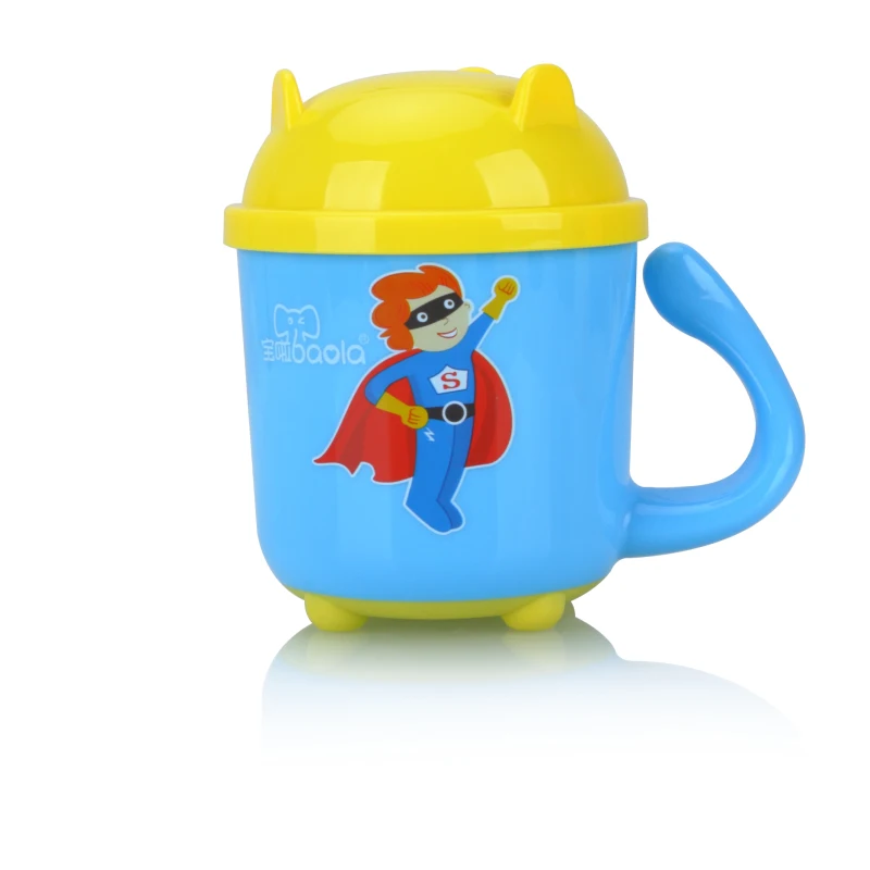 Детская обучающая чашка для питья с крышкой съемная кружка кормления из