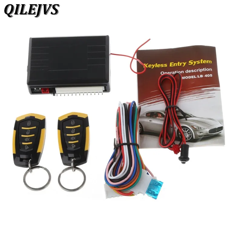 

QILEJVS 433MHz 12V Car Auto Alarm Remote Central Door Locking Vehicle Keyless Entry System Kit