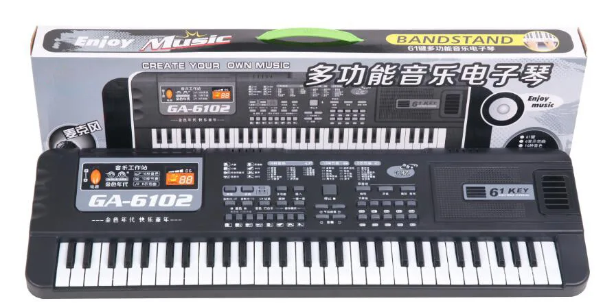 61 Ключи электронное пианино клавиатура с микрофонные игрушки Дети раннего