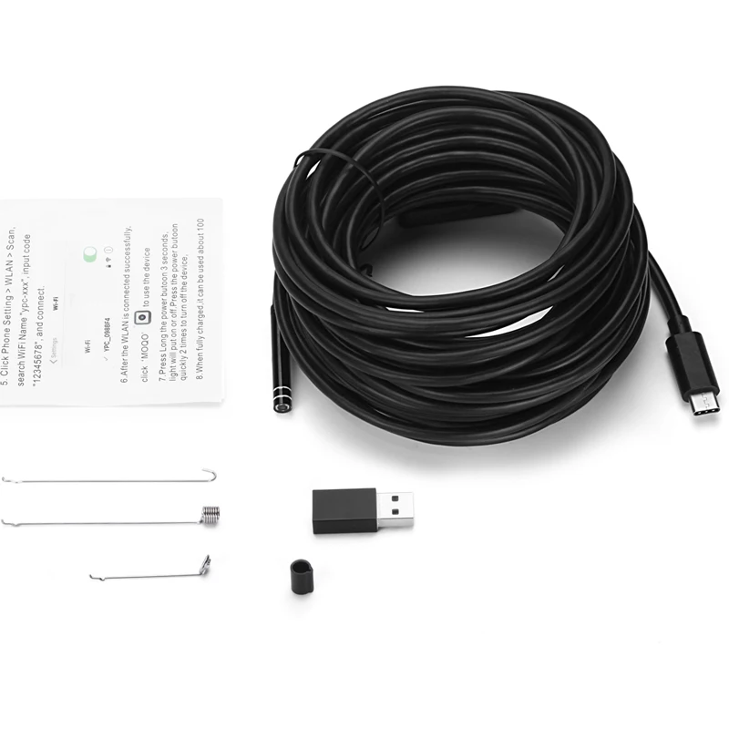 Antscope 720 P USB эндоскоп камера для ПК 8 мм водостойкий тип c змея кабель Android инспекции
