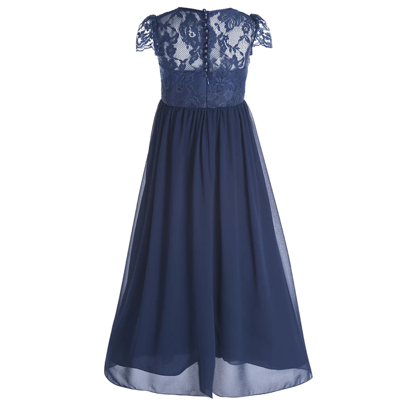 Kid Teens Flower Bridesmaid Lace Dress for Girls Vestido Wedding Party Floral Ball Gown Prom Formal Princess | Детская одежда и