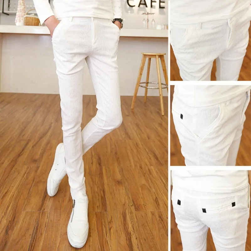 Мужские облегающие брюки Pantalones Hombre повседневные уличные в Корейском стиле