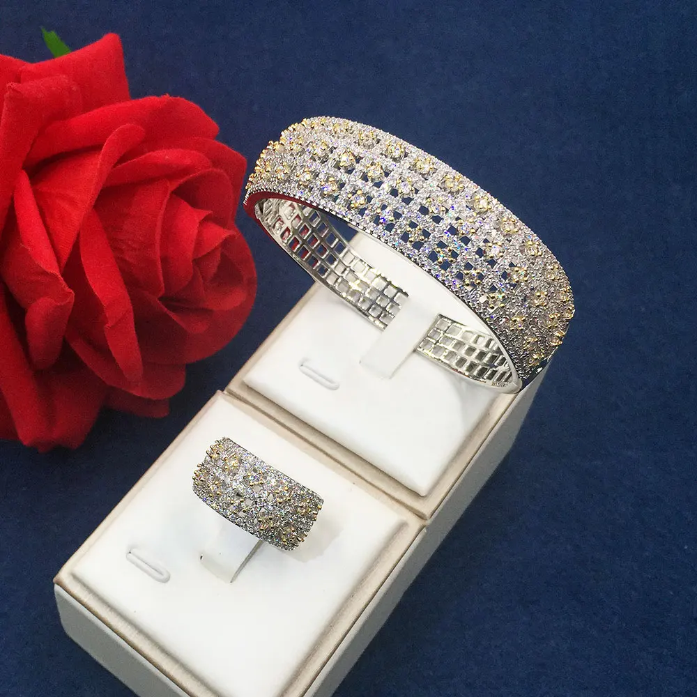 Godki моды роскошь супер блестящие полые AAA кубического циркония Для женщин Ширина