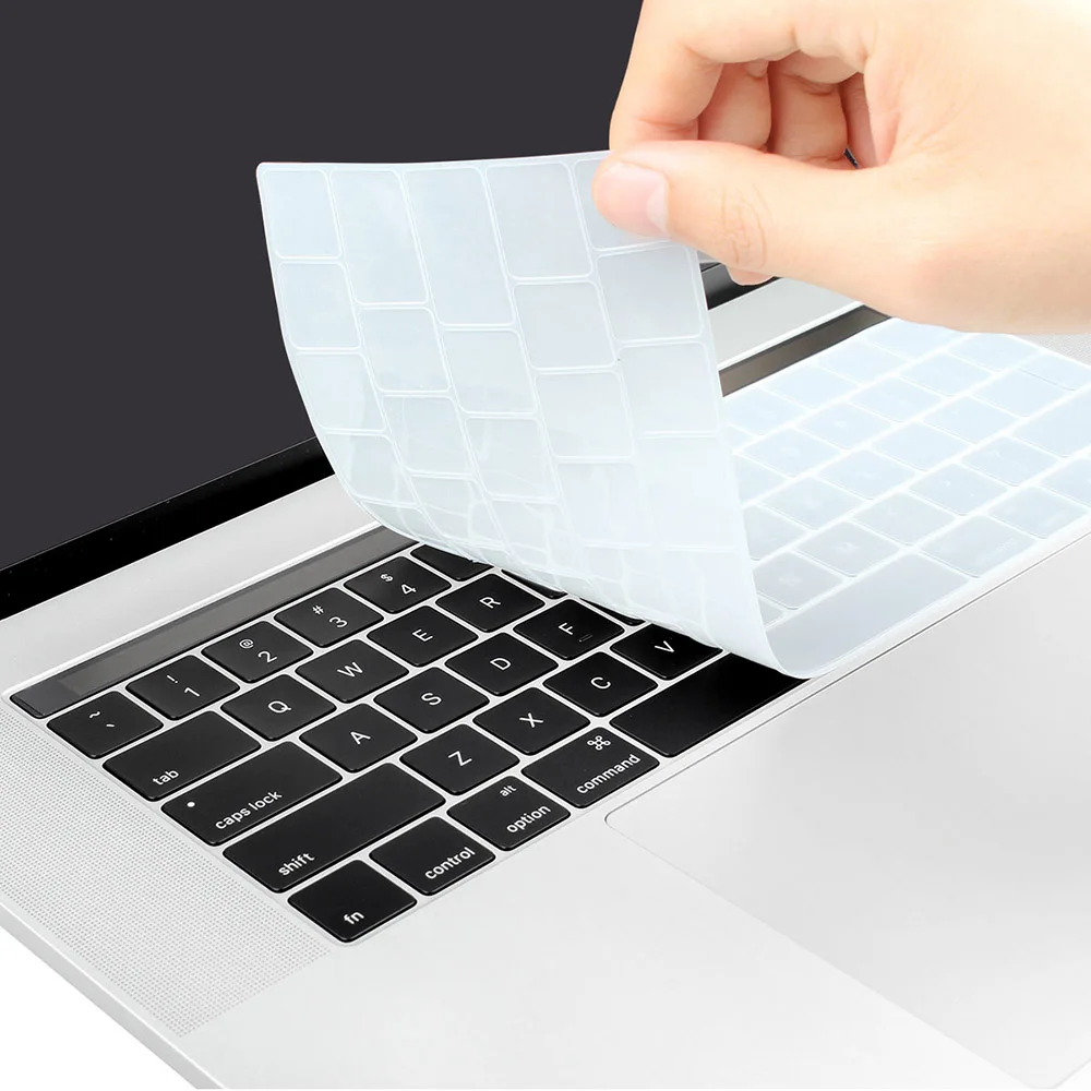 Новинка года ЕС Версия турецкий Q Ультра Тонкий силиконовый чехол кожи для MacBook Pro 13 15 a1706 A1707 С TouchBar - Цвет: Clear EU