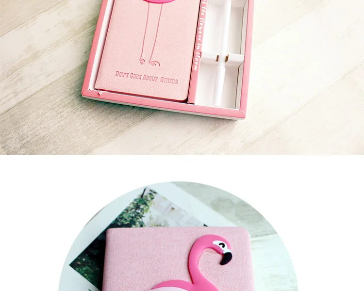 Розовый Единорог Фламинго планировщик Блокнот Журнал прекрасный дневник набор детские канцелярские принадлежности